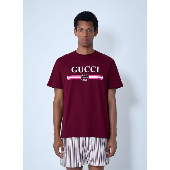 Gucci Men Logo Motif T-Shirt - Picture 1 of 6